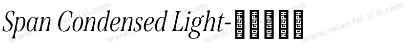 Span Condensed Light字体转换